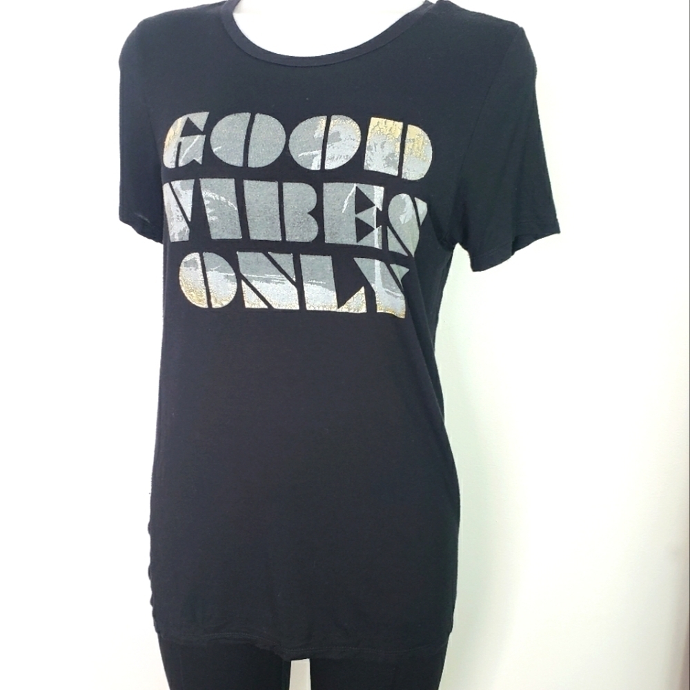 AEO Soft & Sexy Good Vibes tee crackle graphic
